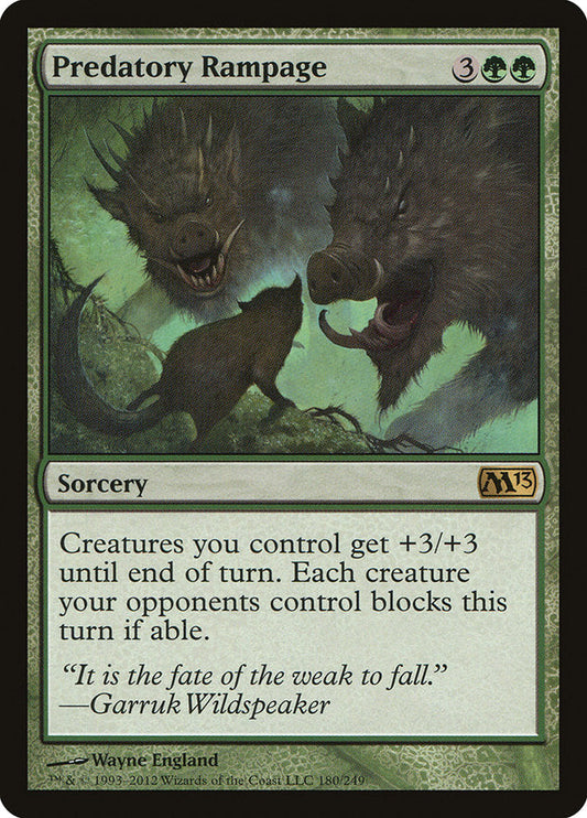 Predatory Rampage [Core Set 2013] [Foil]