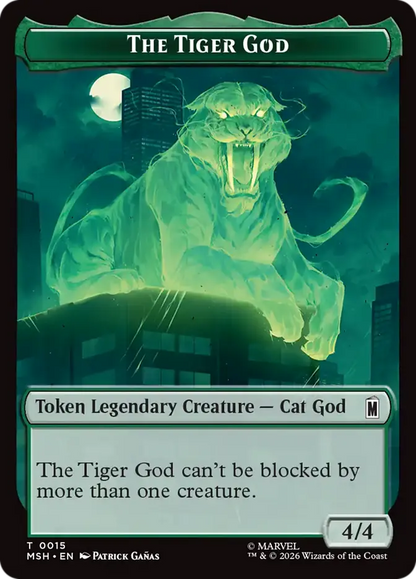 The Tiger God // Sturdy Shield Double-Sided Token [Marvel Super Heroes]