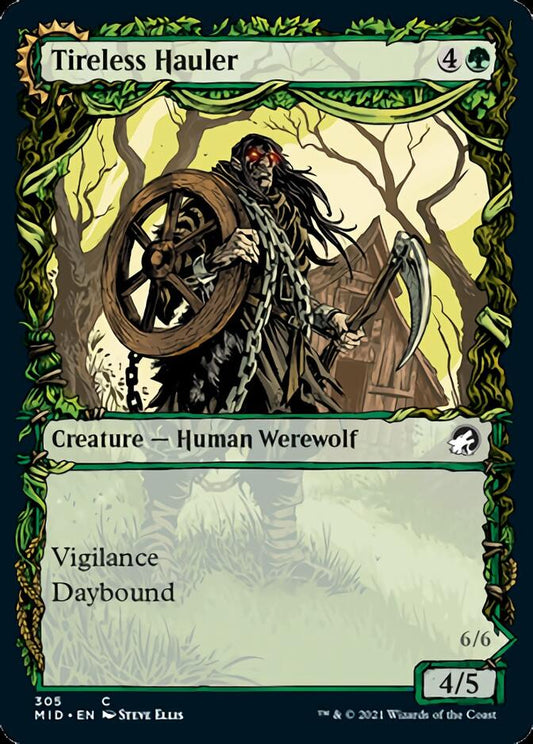 Tireless Hauler // Dire-Strain Brawler (Showcase Equinox) [Innistrad: Midnight Hunt] [Foil]
