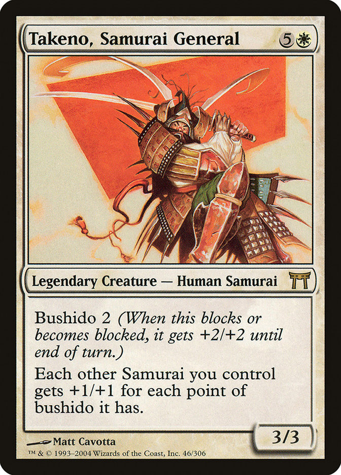 Takeno, Samurai General [Champions of Kamigawa] [Foil]