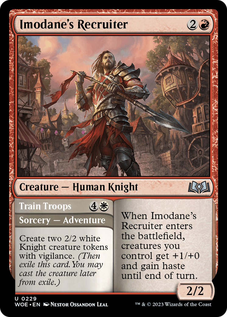 Imodane's Recruiter // Train Troops [Wilds of Eldraine] [Foil]
