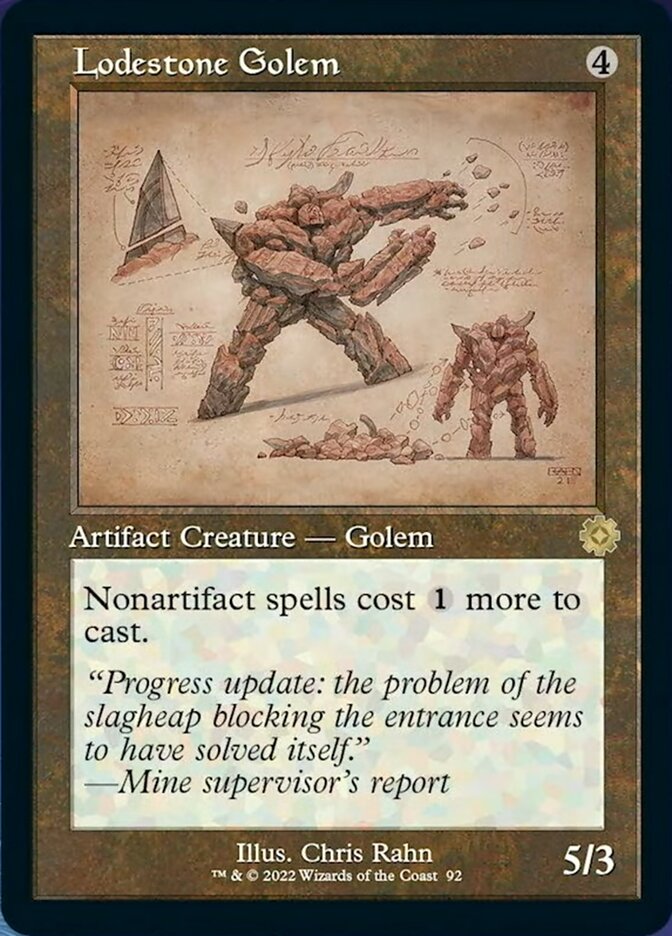 Lodestone Golem (Retro Schematic) [The Brothers' War Retro Artifacts] [Foil]