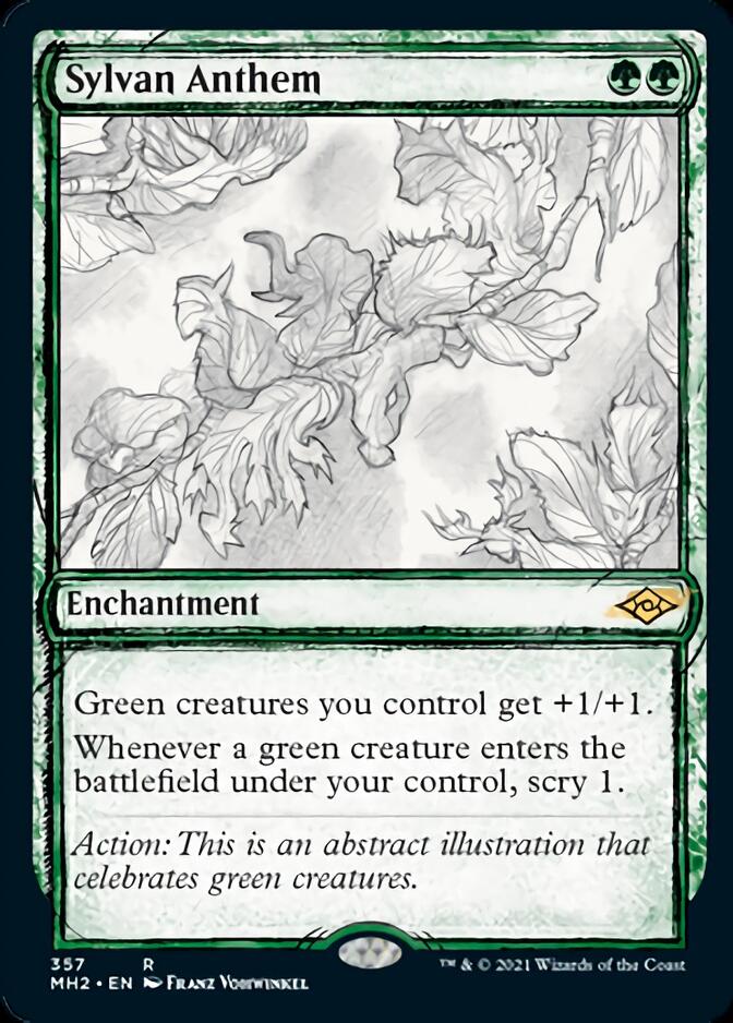 Sylvan Anthem (Sketch) [Modern Horizons 2] [Foil]