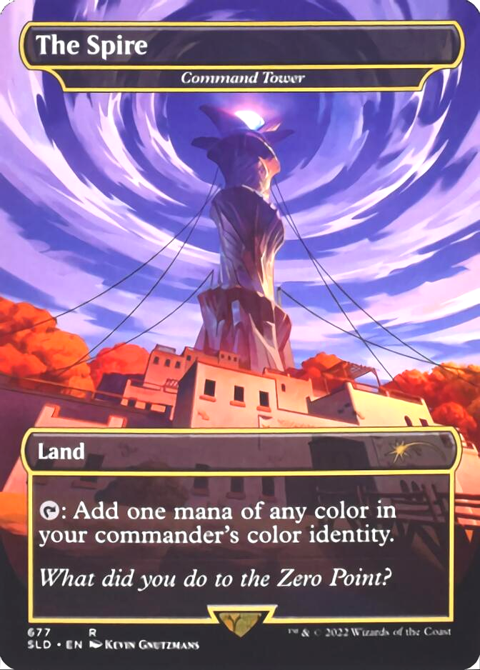 Command Tower - The Spire (Borderless) [Secret Lair Drop Promos] [Foil]