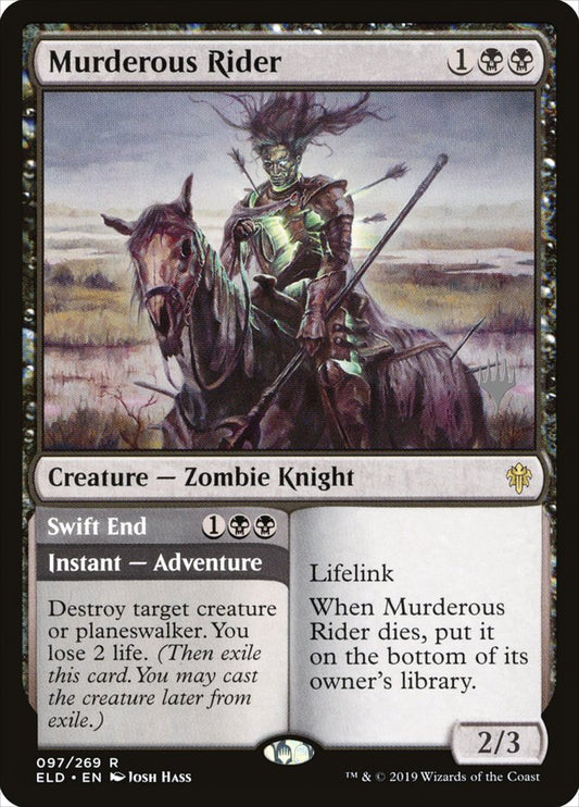Murderous Rider // Swift End (Promo Pack) [Throne of Eldraine Promos] [Foil]