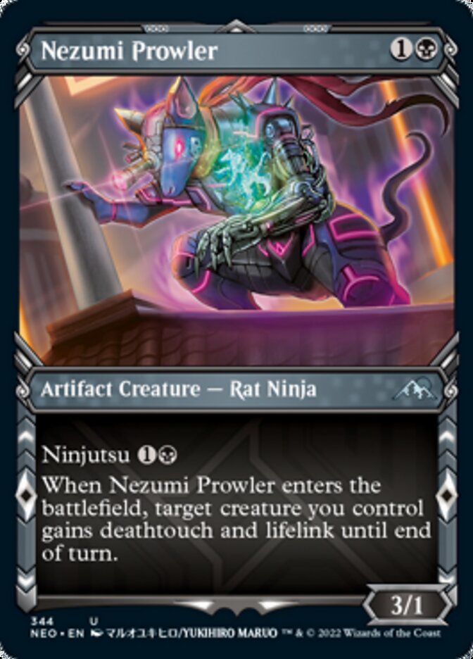 Nezumi Prowler (Showcase Ninja) [Kamigawa: Neon Dynasty] [Foil]