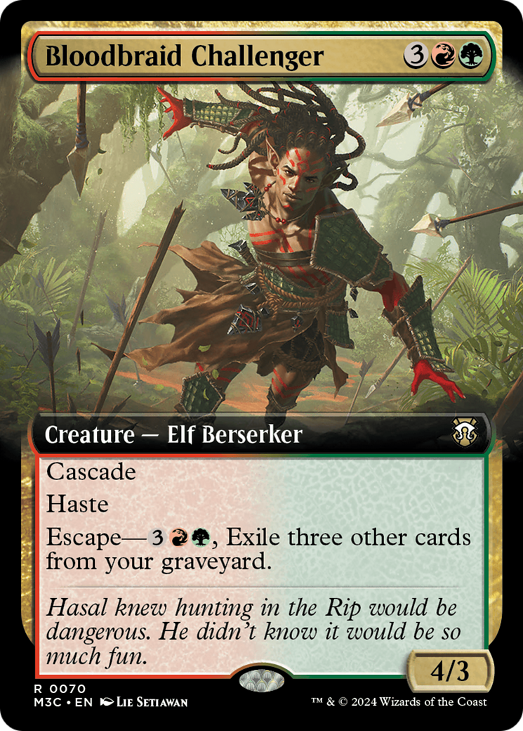 Bloodbraid Challenger (Extended Art) [Modern Horizons 3 Commander] [Foil]