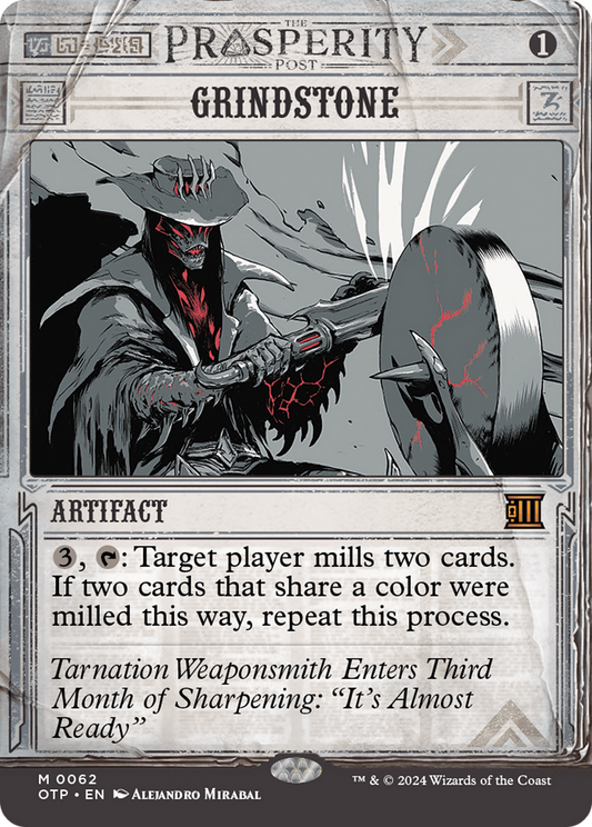 Grindstone [Outlaws of Thunder Junction: Breaking News] [Foil]