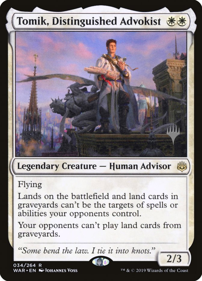 Tomik, Distinguished Advokist (Promo Pack) [War of the Spark Promos] [Foil]