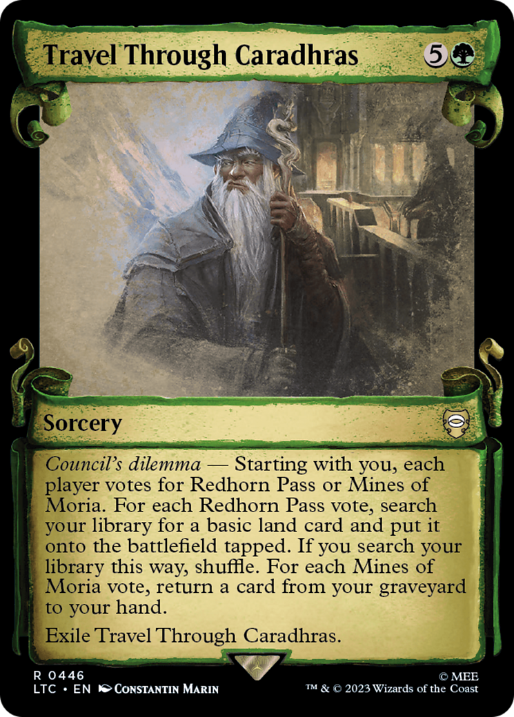 Travel Through Caradhras [The Lord of the Rings: Tales of Middle-Earth Commander Showcase Scrolls] [Foil]