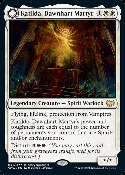Katilda, Dawnhart Martyr // Katilda's Rising Dawn [Innistrad: Crimson Vow] [Foil]