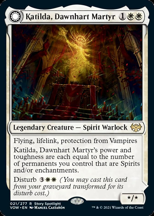 Katilda, Dawnhart Martyr // Katilda's Rising Dawn [Innistrad: Crimson Vow] [Foil]