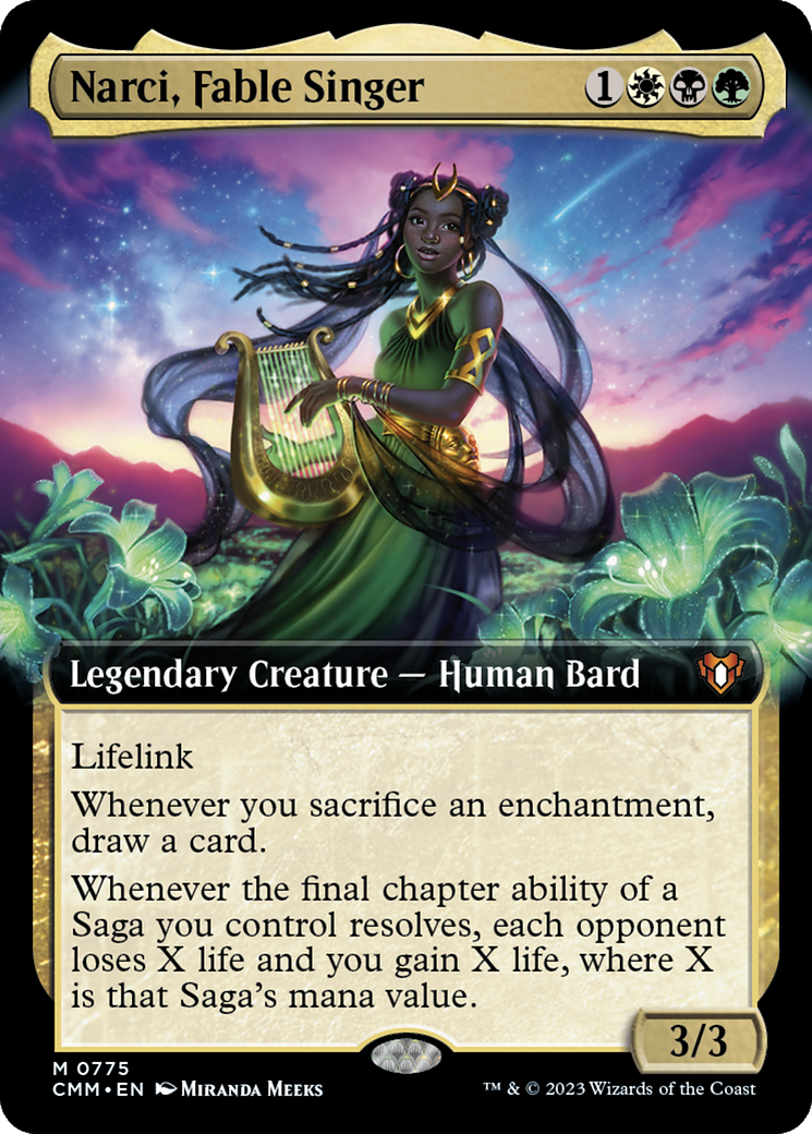Narci, Fable Singer (Extended Art) [Commander Masters] [Foil]