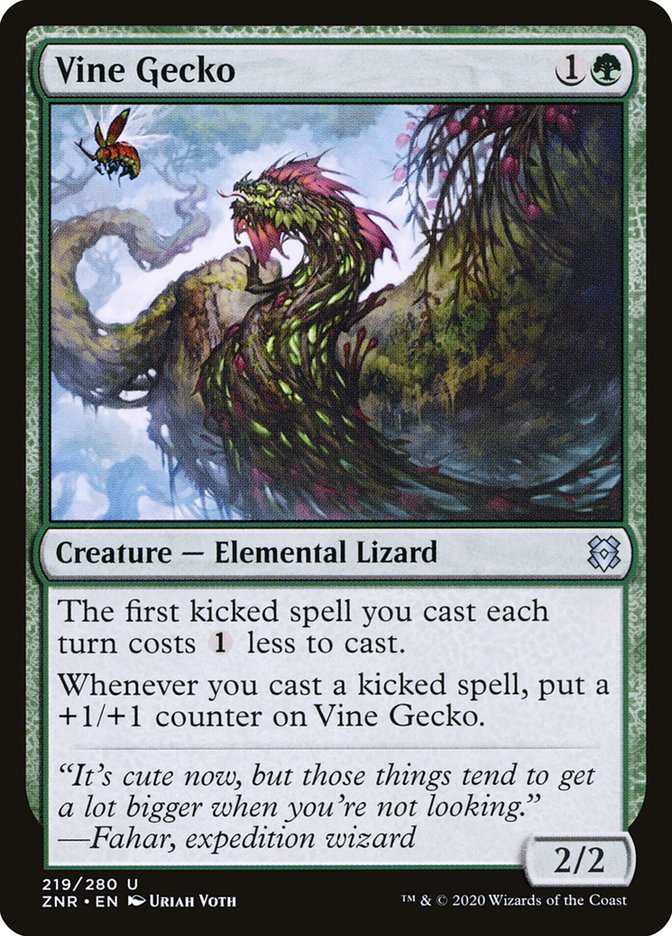 Vine Gecko [Zendikar Rising] [Foil]