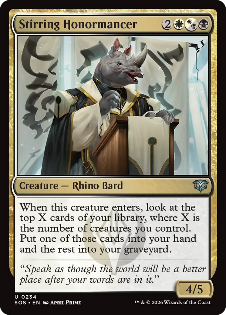 Stirring Honormancer [Secrets of Strixhaven] [Foil]