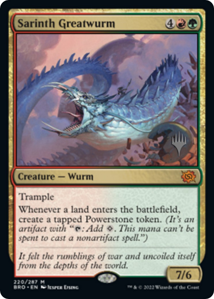 Sarinth Greatwurm (Promo Pack) [The Brothers' War Promos] [Foil]
