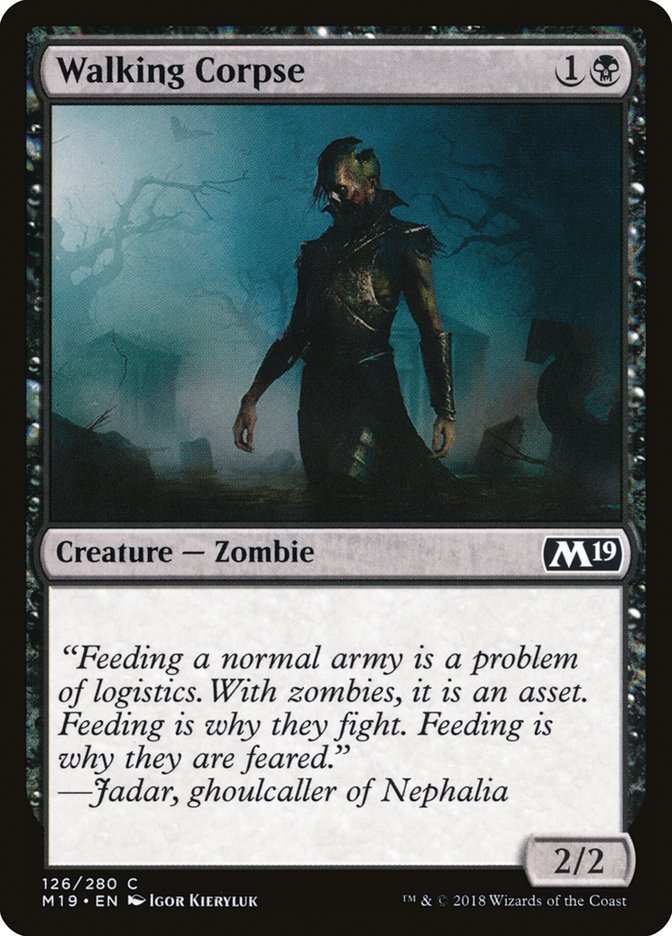 Walking Corpse [Core Set 2019] [Foil]