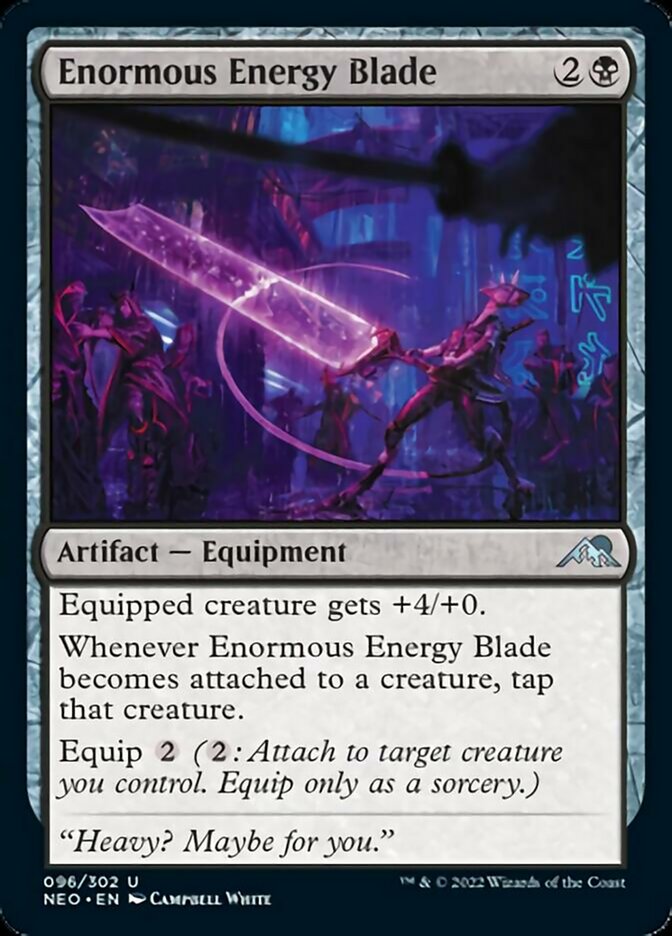 Enormous Energy Blade [Kamigawa: Neon Dynasty] [Foil]