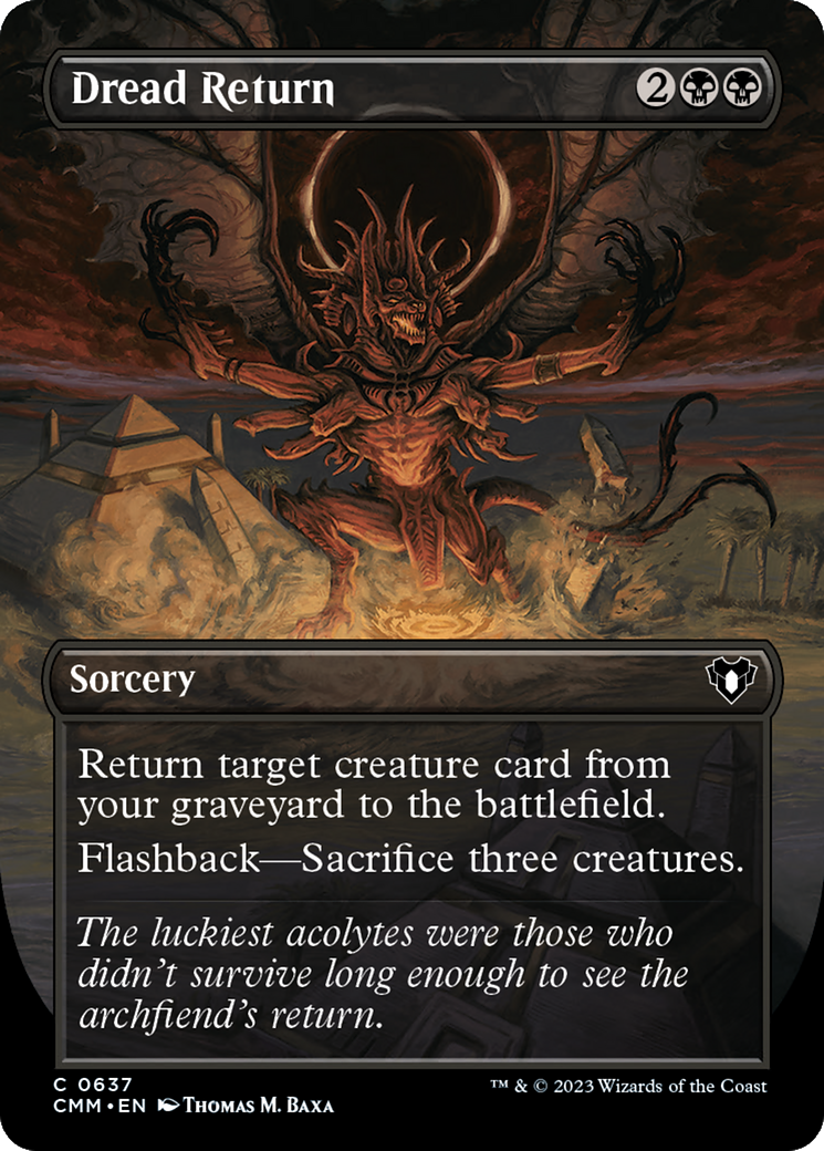 Dread Return (Borderless Alternate Art) [Commander Masters] [Foil]