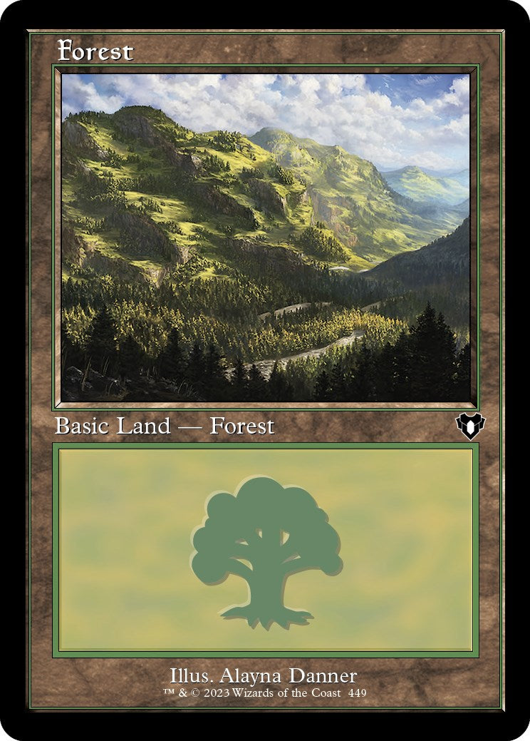Forest (449) (Retro) [Commander Masters] [Foil]