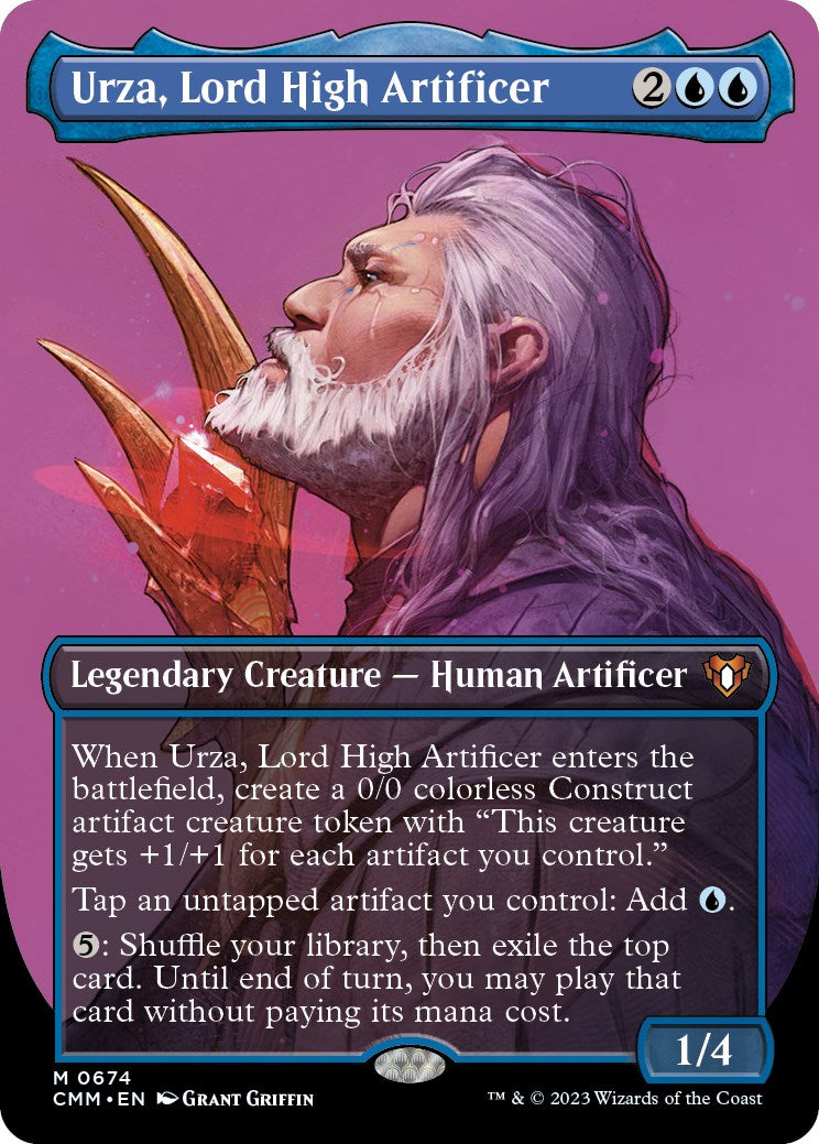 Urza, Lord High Artificer (Borderless Profile) [Commander Masters] [Foil]