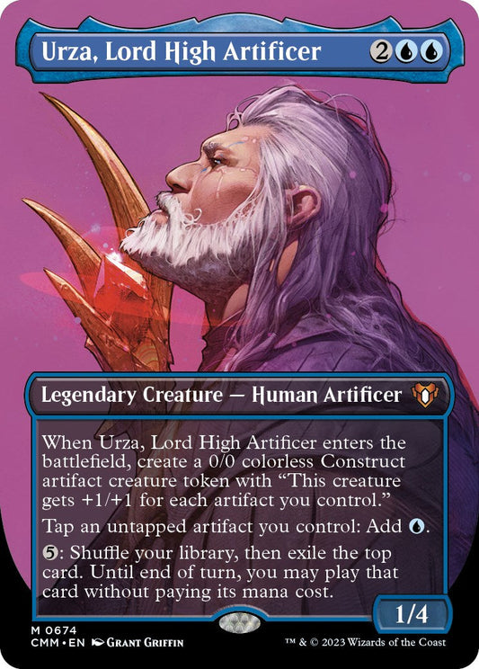 Urza, Lord High Artificer (Borderless Profile) [Commander Masters] [Foil]