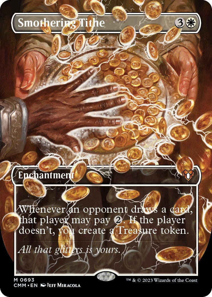 Smothering Tithe (Borderless Alternate Art) [Commander Masters] [Foil]