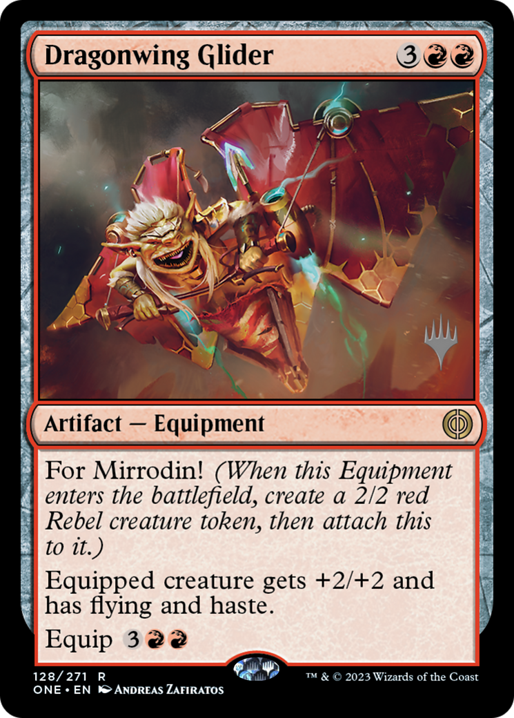Dragonwing Glider (Promo Pack) [Phyrexia: All Will Be One Promos] [Foil]