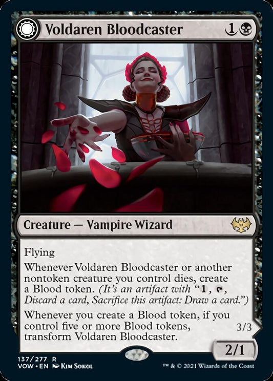 Voldaren Bloodcaster // Bloodbat Summoner [Innistrad: Crimson Vow] [Foil]