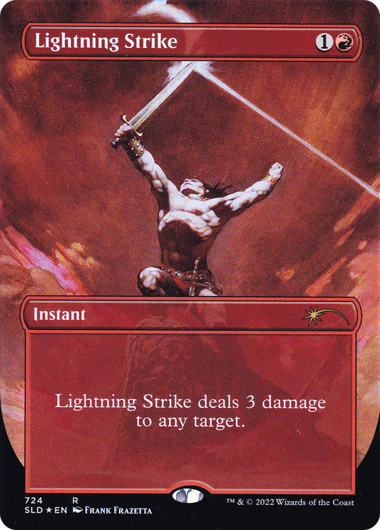 Lightning Strike (Borderless) [Secret Lair Drop Promos] [Foil]