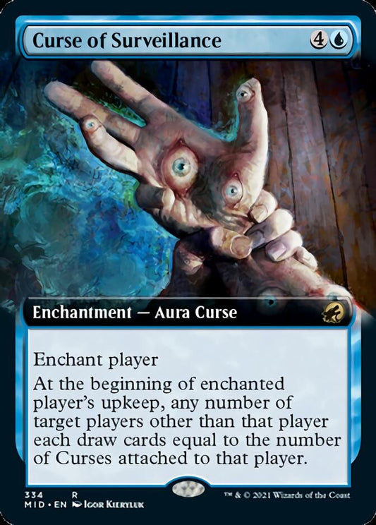 Curse of Surveillance (Extended Art) [Innistrad: Midnight Hunt] [Foil]
