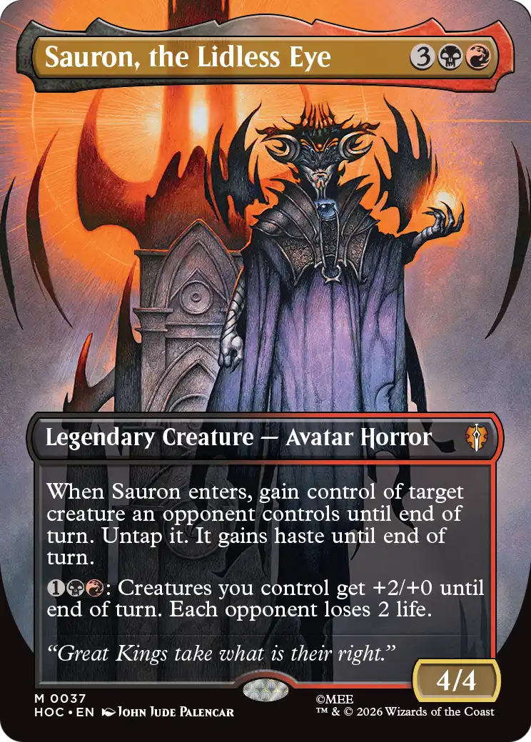 Sauron, the Lidless Eye (Borderless) [The Hobbit: Eternal-Legal] [Foil]