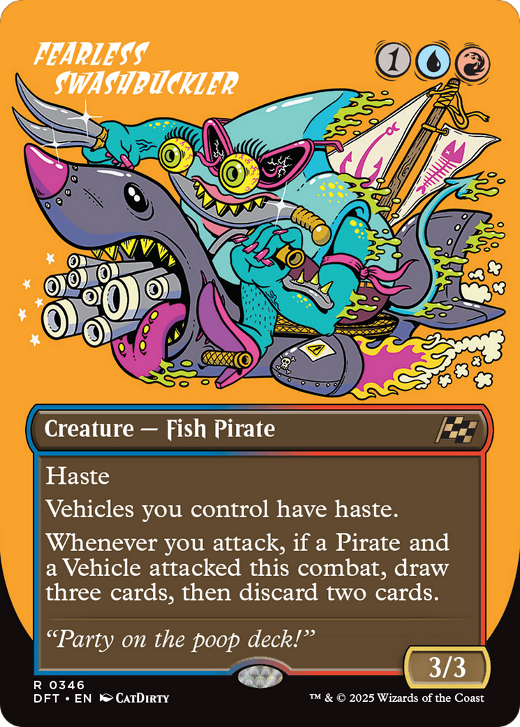Fearless Swashbuckler (Borderless) [Aetherdrift] [Foil]