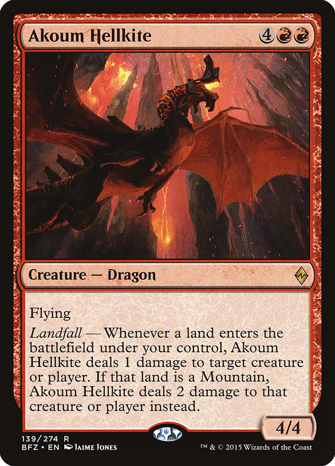 Akoum Hellkite [Battle for Zendikar] [Foil]