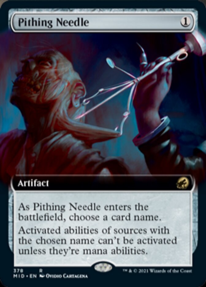 Pithing Needle (Extended Art) [Innistrad: Midnight Hunt] [Foil]