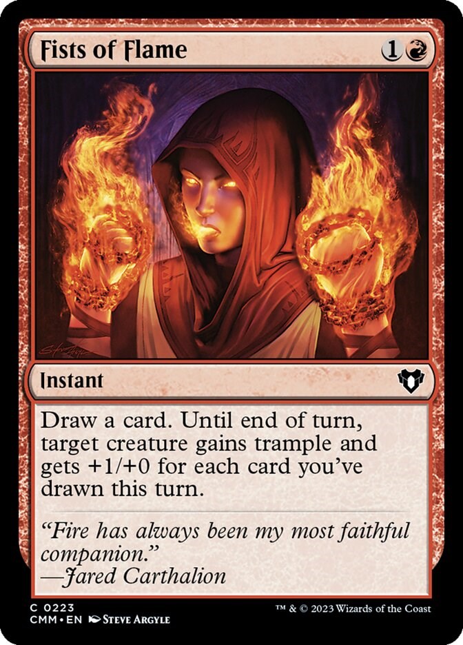 Fists of Flame [Commander Masters] [Foil]