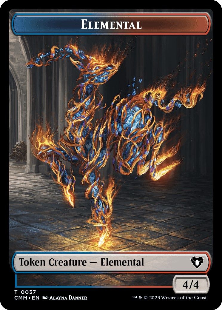 Elemental (0037) // Human Soldier Double-Sided Token [Commander Masters Tokens] [Foil]