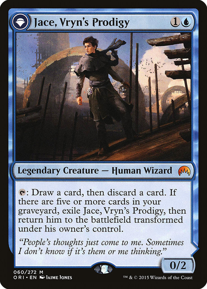 Jace, Vryn's Prodigy // Jace, Telepath Unbound [Magic Origins] [Foil]