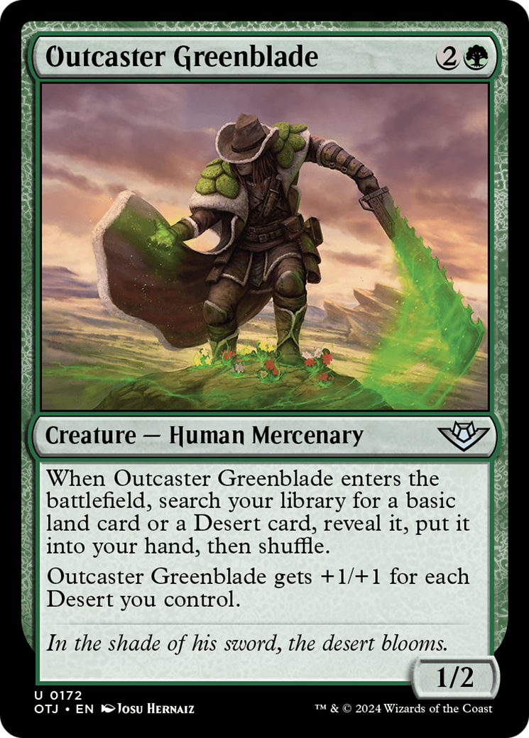 Outcaster Greenblade [Outlaws of Thunder Junction] [Foil]