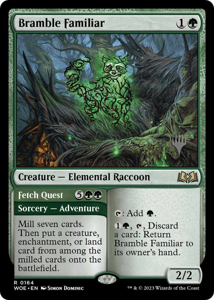 Bramble Familiar // Fetch Quest (Promo Pack) [Wilds of Eldraine Promos] [Foil]