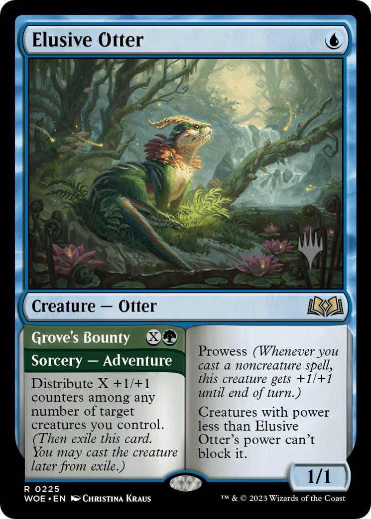Elusive Otter // Grove's Bounty (Promo Pack) [Wilds of Eldraine Promos] [Foil]