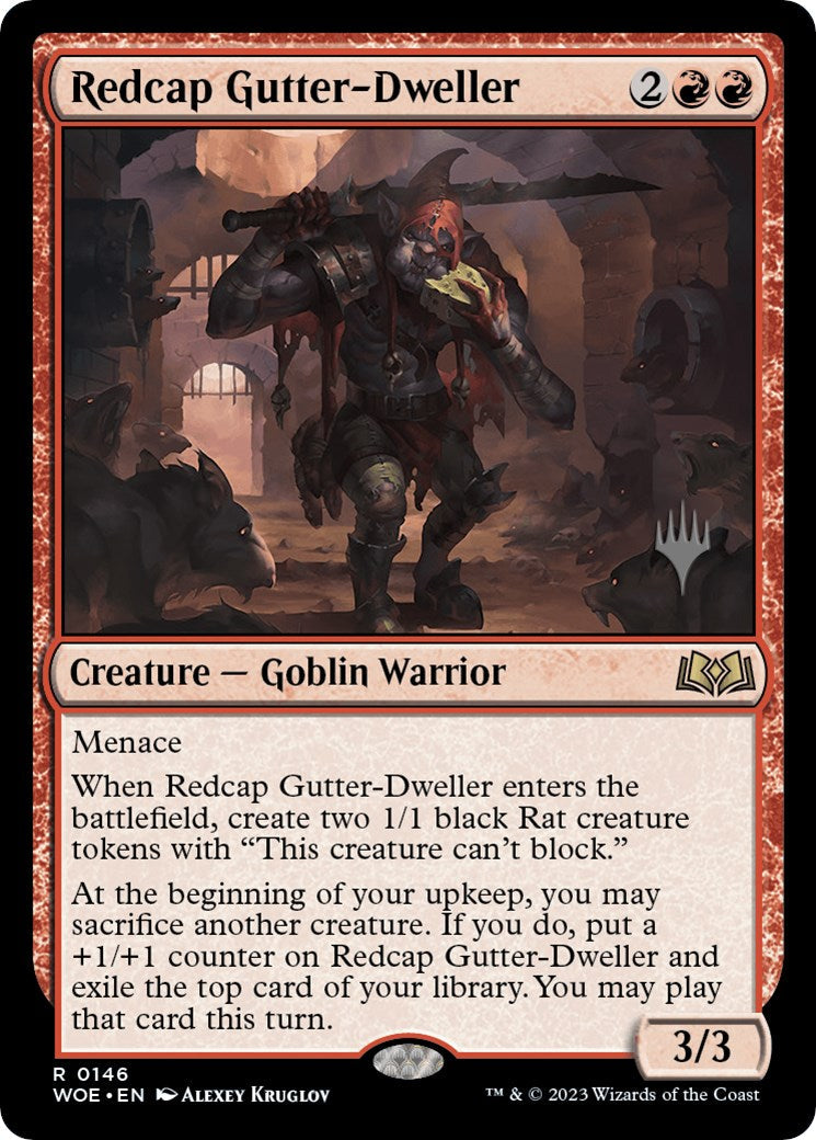 Redcap Gutter-Dweller (Promo Pack) [Wilds of Eldraine Promos] [Foil]