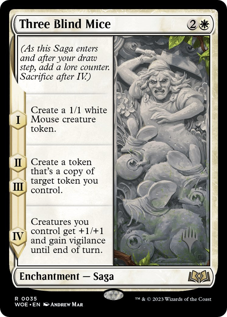 Three Blind Mice (Promo Pack) [Wilds of Eldraine Promos] [Foil]