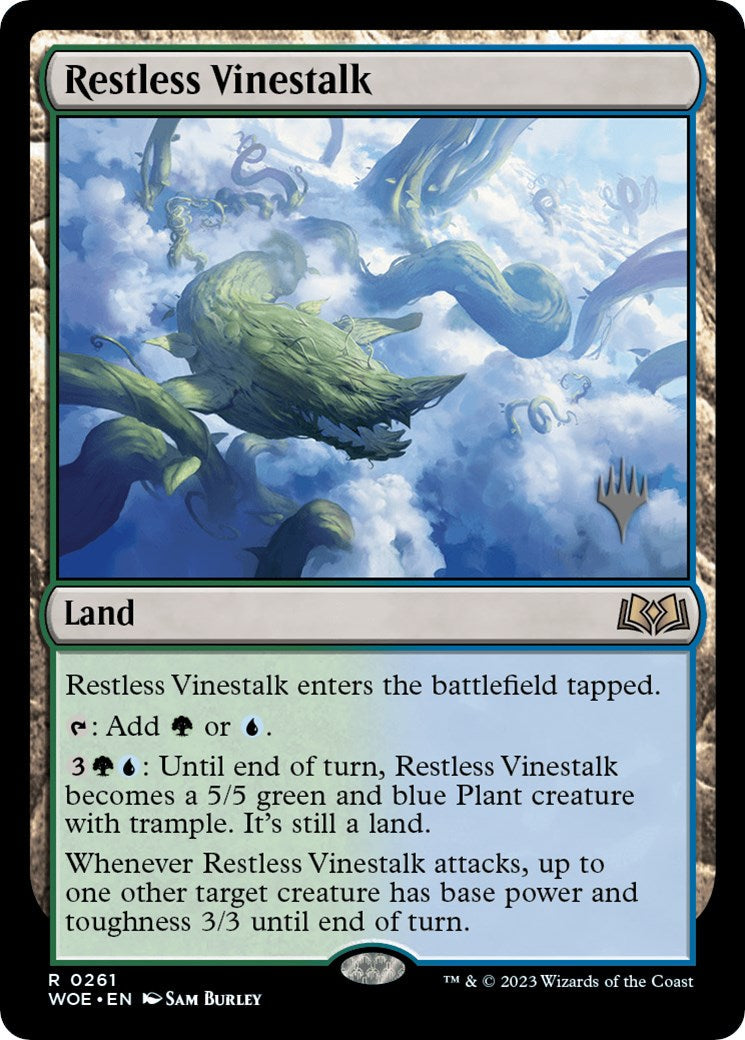 Restless Vinestalk (Promo Pack) [Wilds of Eldraine Promos] [Foil]