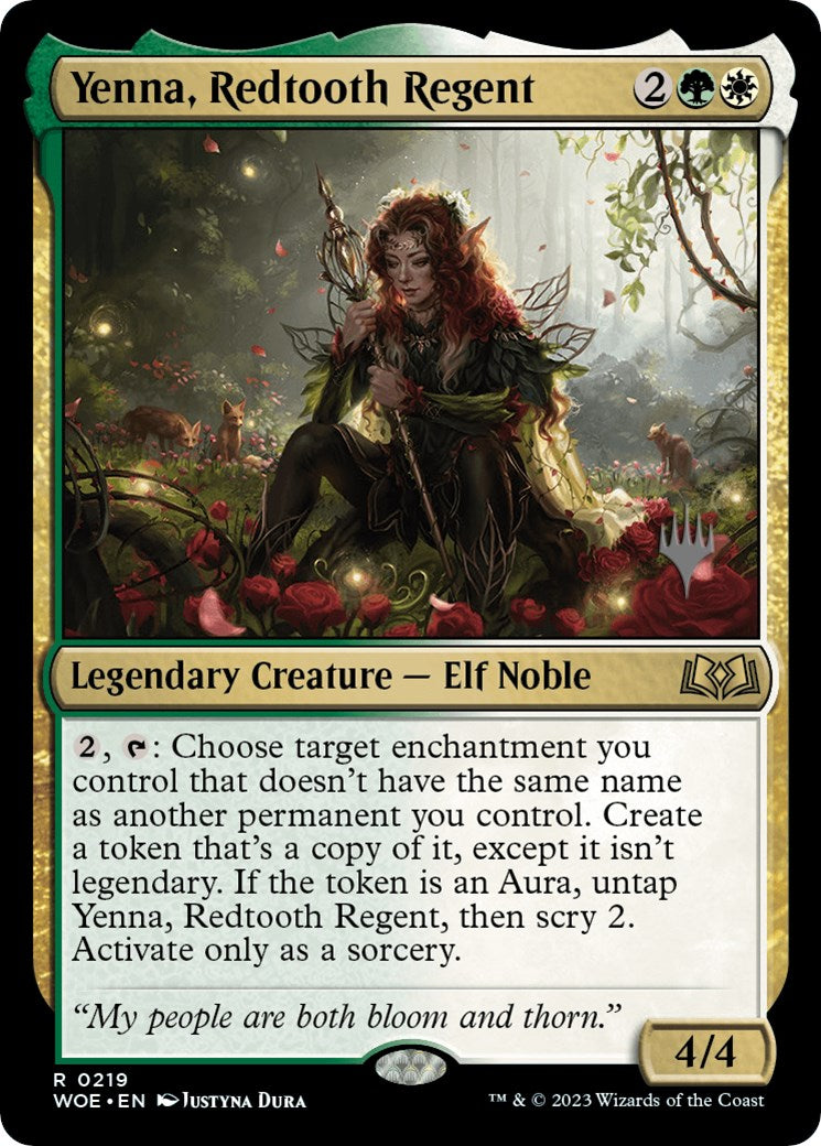 Yenna, Redtooth Regent (Promo Pack) [Wilds of Eldraine Promos] [Foil]