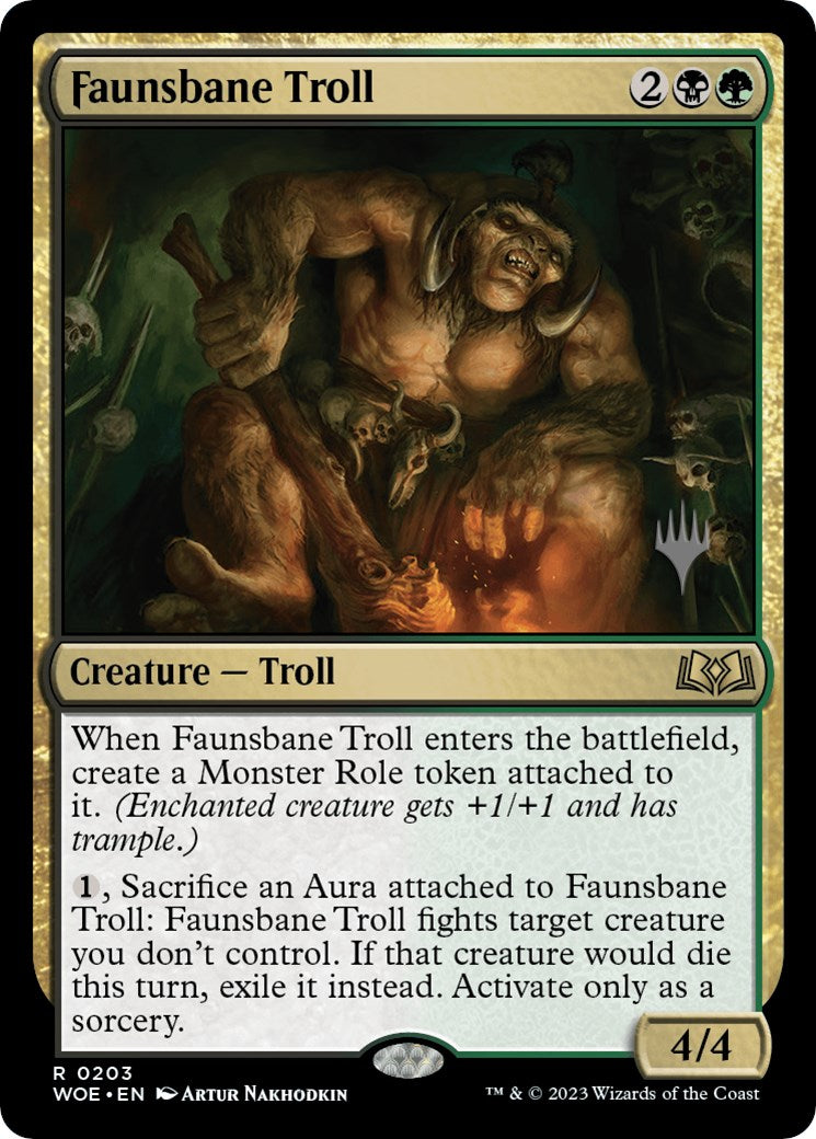 Faunsbane Troll (Promo Pack) [Wilds of Eldraine Promos] [Foil]