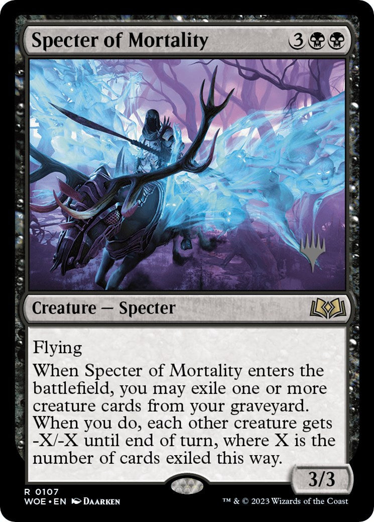 Specter of Mortality (Promo Pack) [Wilds of Eldraine Promos] [Foil]
