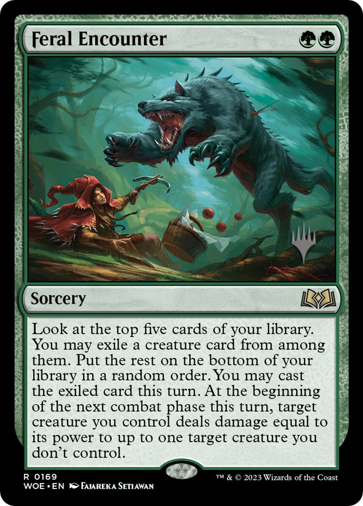 Feral Encounter (Promo Pack) [Wilds of Eldraine Promos] [Foil]