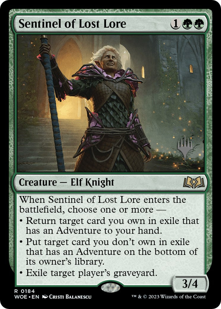 Sentinel of Lost Lore (Promo Pack) [Wilds of Eldraine Promos] [Foil]