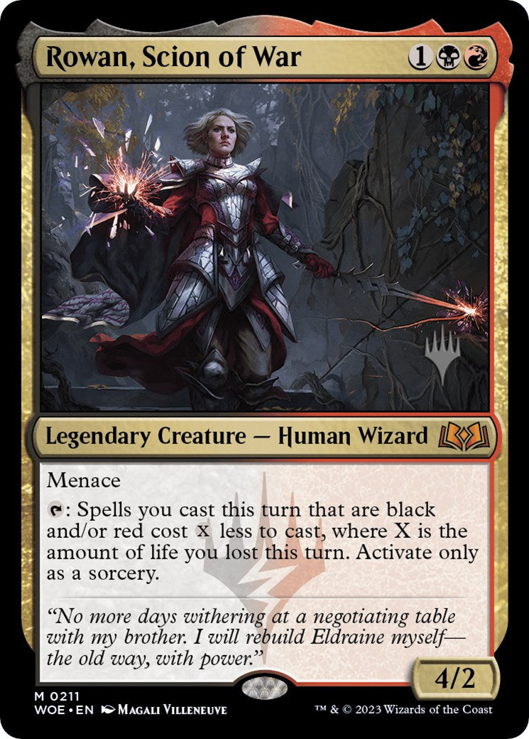 Rowan, Scion of War (Promo Pack) [Wilds of Eldraine Promos] [Foil]